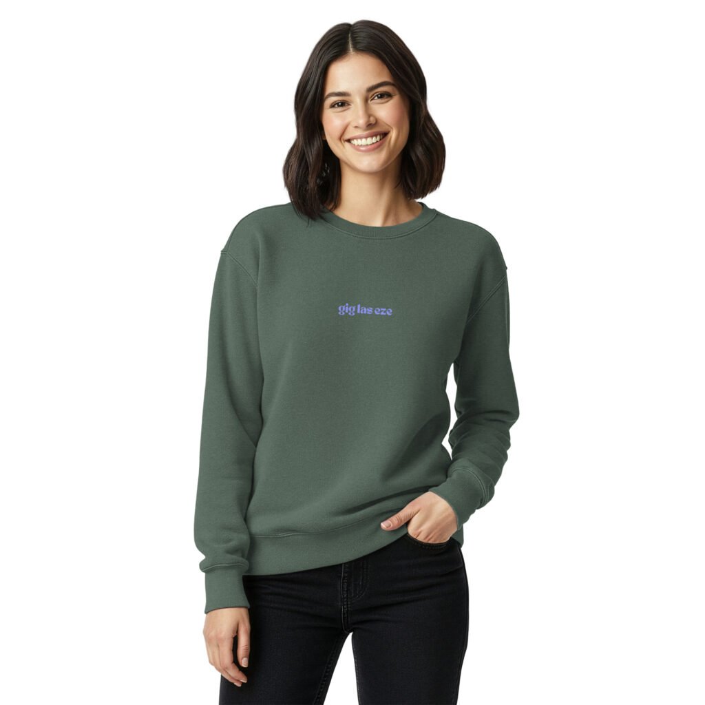 Garment-dyed sweatshirt