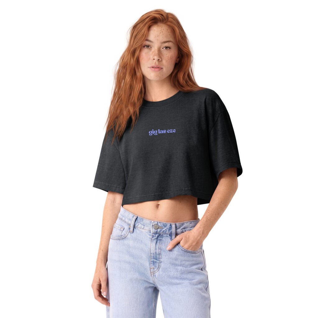 Garment dye cropped classic tee