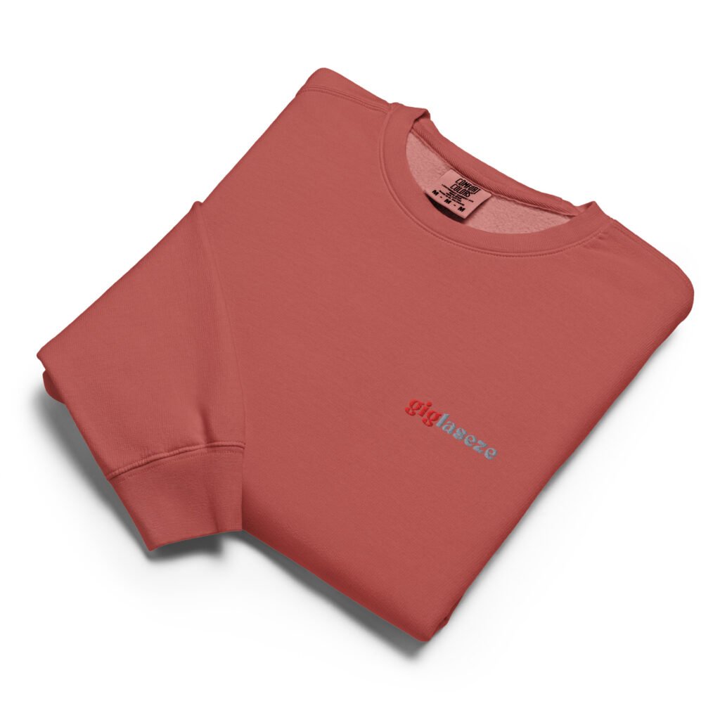 Garment-dyed fleece sweatshirt